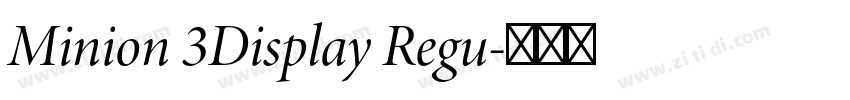 Minion 3Display Regu字体转换